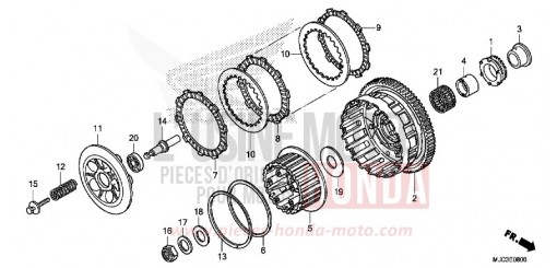 EMBRAYAGE CBR600RAD de 2013